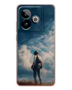 Чехол для Realme GT 7T с картинкой «Герой PUBG на скале»