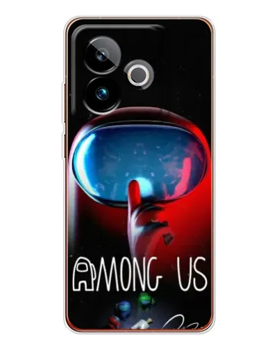 Чехол для Realme GT 7T с картинкой «Красный импостер — макро» Чехол для Realme GT 7T с картинкой «Красный импостер — макро»