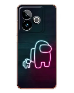 Чехол для Realme GT 7T с картинкой «Among Us неон-арт» Чехол для Realme GT 7T с картинкой «Among Us неон-арт»