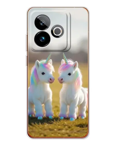 Чехол для Realme GT 7T с картинкой «Пара единорогов» Чехол для Realme GT 7T с картинкой «Пара единорогов»