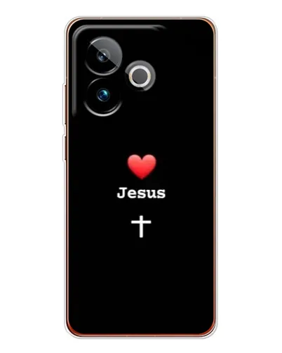 Чехол для Realme GT 7T с картинкой «Сердце - Jesus»