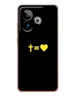 Чехол для Realme GT 7T с картинкой «Сердце и Крест»