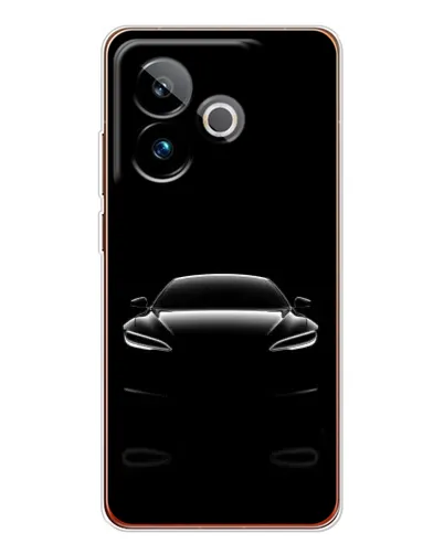 Чехол для Realme GT 7T с картинкой «Силуэт Tesla Night»