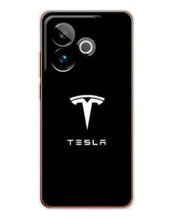Чохол для Realme GT 7T з картинкою «Tesla White Logo»