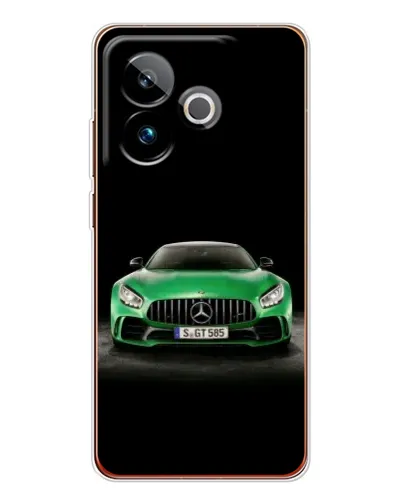 Чехол для Realme GT 7T с картинкой «Mercedes — неоновый лого»