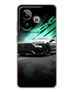 Чехол для Realme GT 7T с картинкой «Темный Mercedes AMG»