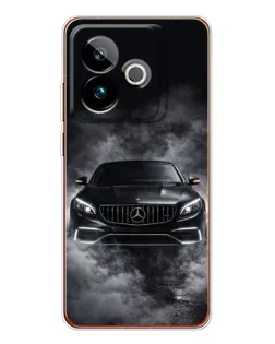Чехол для Realme GT 7T с картинкой «Mercedes в дыму»
