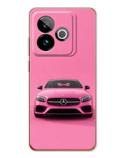 Чехол для Realme GT 7T с картинкой «Розовый Mercedes AMG»