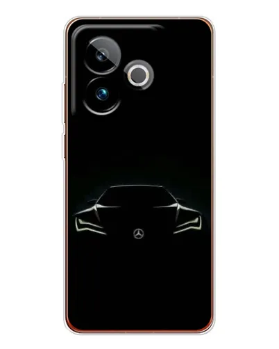 Чехол для Realme GT 7T с картинкой «Mercedes — силуэт авто» Чехол для Realme GT 7T с картинкой «Mercedes — силуэт авто»
