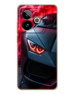 Чохол для Realme GT 7T з картинкою «Lamborghini червоне сяйво»