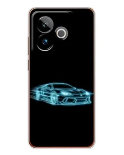 Чехол для Realme GT 7T с картинкой «Неоновый контур Lamborghini» Чехол для Realme GT 7T с картинкой «Неоновый контур Lamborghini»