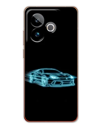 Чехол для Realme GT 7T с картинкой «Неоновый контур Lamborghini» Чехол для Realme GT 7T с картинкой «Неоновый контур Lamborghini»