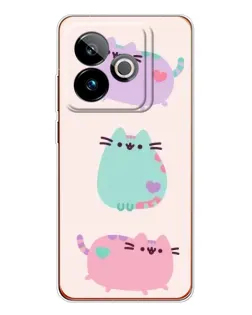 Чехол для Realme GT 7T с картинкой «Pusheen трио»