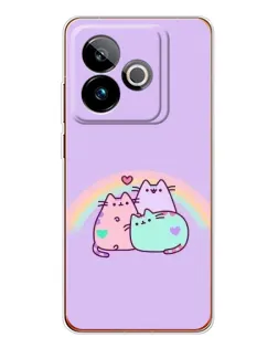 Чехол для Realme GT 7T с картинкой «Радужные Пушины»