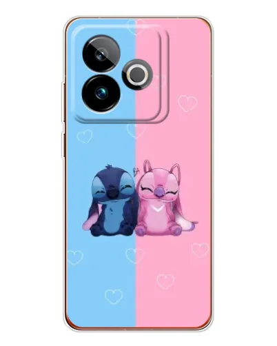 Чехол для Realme GT 7T с картинкой «Stitch и Angel Love»