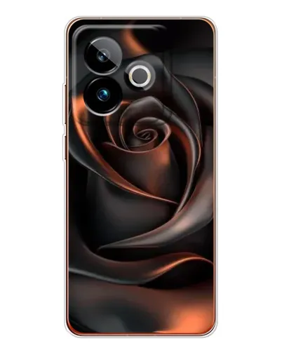 Чехол для Realme GT 7T с картинкой «Шелковая черная роза» Чехол для Realme GT 7T с картинкой «Шелковая черная роза»