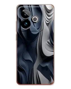 Чехол для Realme GT 7T с картинкой «Объемные синие складки» Чехол для Realme GT 7T с картинкой «Объемные синие складки»