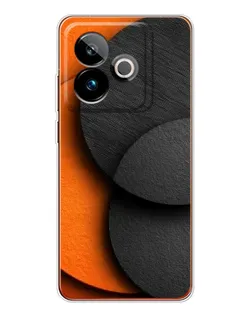 Чехол для Realme GT 7T с картинкой «Геометрия оранжевых кругов»