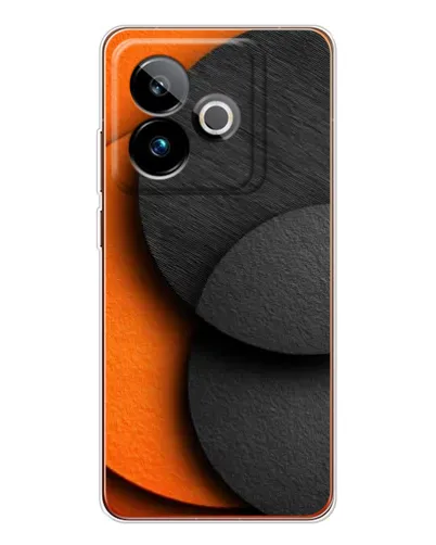 Чехол для Realme GT 7T с картинкой «Геометрия оранжевых кругов»
