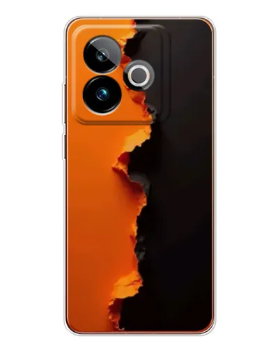 Чехол для Realme GT 7T с картинкой «Оранжевый разлом»