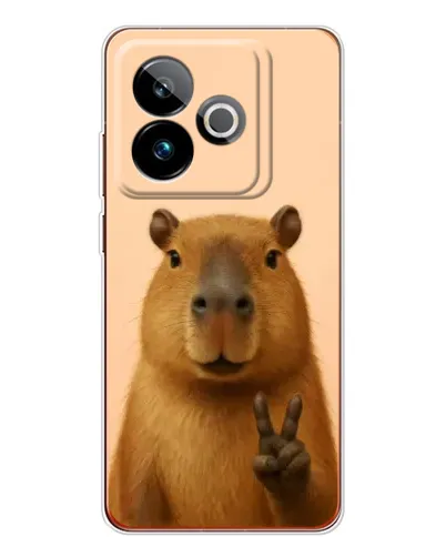 Чехол для Realme GT 7T с картинкой «Капибара виктория»