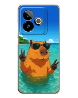 Чехол для Realme GT 7T с картинкой «Морская капибара» Чехол для Realme GT 7T с картинкой «Морская капибара»