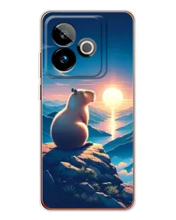 Чехол для Realme GT 7T с картинкой «Закат солнца с капибарой» Чехол для Realme GT 7T с картинкой «Закат солнца с капибарой»