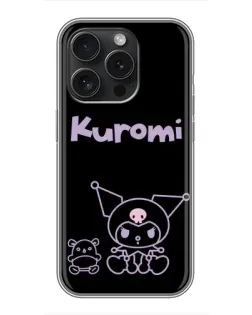 Чехол для RealMe GT 8 Pro с картинкой «Kuromi — черный минимализм»