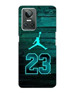 Чехол для Realme GT Neo 3 с картинкой «Jordan Cyan 23»