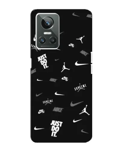Чехол для Realme GT Neo 3 с картинкой «Nike Black Pattern» Чехол для Realme GT Neo 3 с картинкой «Nike Black Pattern»