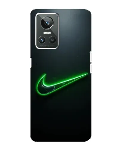 Чехол для Realme GT Neo 3 с картинкой «Неоновый контур Nike»