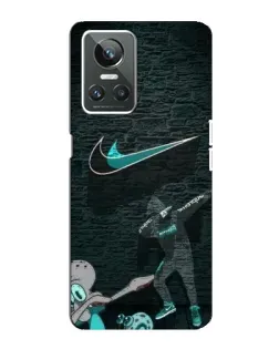 Чехол для Realme GT Neo 3 с картинкой «Спортивный арт Nike»