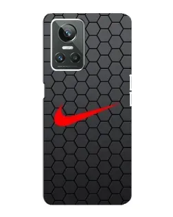 Чехол для Realme GT Neo 3 с картинкой «Nike — карбоновая сетка»