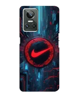 Чехол для Realme GT Neo 3 с картинкой «Техногенный стиль Nike»