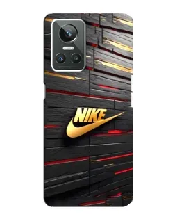 Чехол для Realme GT Neo 3 с картинкой «Золотой Nike на металле»