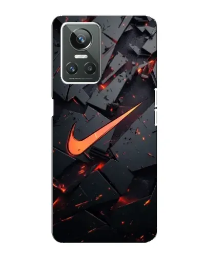 Чехол для Realme GT Neo 3 с картинкой «Nike — эффект разломов»