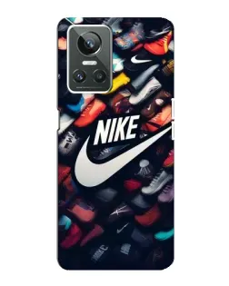 Чехол для Realme GT Neo 3 с картинкой «Коллекция кроссовок Nike»
