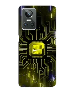 Чехол для Realme GT Neo 3 с картинкой «Nike — золотая искра»
