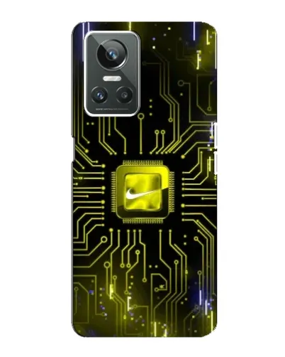 Чехол для Realme GT Neo 3 с картинкой «Nike — золотая искра»