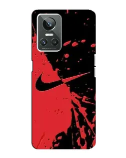 Чехол для Realme GT Neo 3 с картинкой «Красные брызги Nike»
