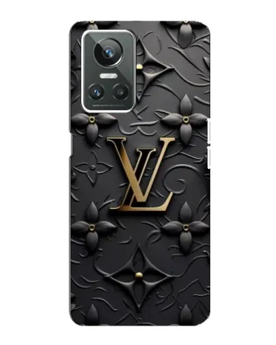 Чехол для Realme GT Neo 3 с картинкой «Кожаная текстура LV»