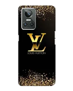 Чехол для Realme GT Neo 3 с картинкой «LV — золотые искры»
