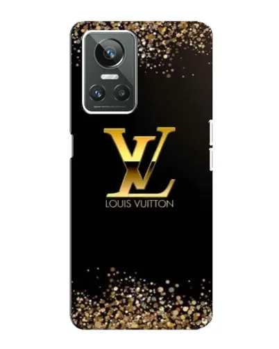Чехол для Realme GT Neo 3 с картинкой «LV — золотые искры»