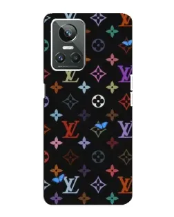 Чехол для Realme GT Neo 3 с картинкой «Цветная монограмма LV»
