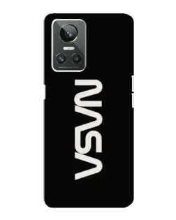 Чехол для Realme GT Neo 3 с картинкой «NASA — вертикальный логотип»