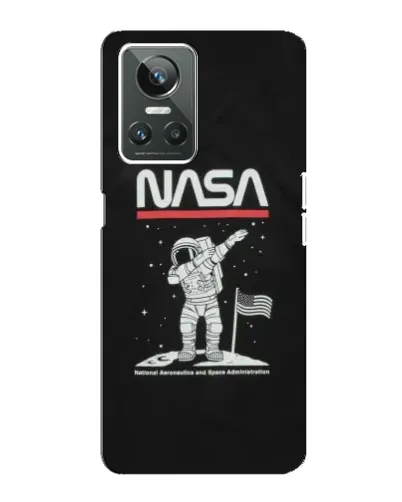 Чехол для Realme GT Neo 3 с картинкой «NASA — шагаем по Луне» Чехол для Realme GT Neo 3 с картинкой «NASA — шагаем по Луне»