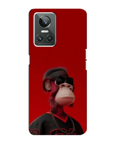 Чехол для Realme GT Neo 3 с картинкой «Bored Ape в красном»