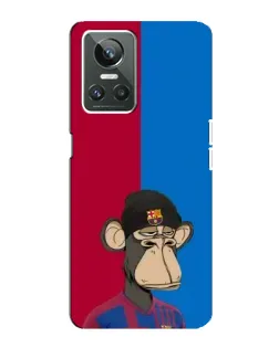Чехол для Realme GT Neo 3 с картинкой «Bored Ape — фанат Барсы»