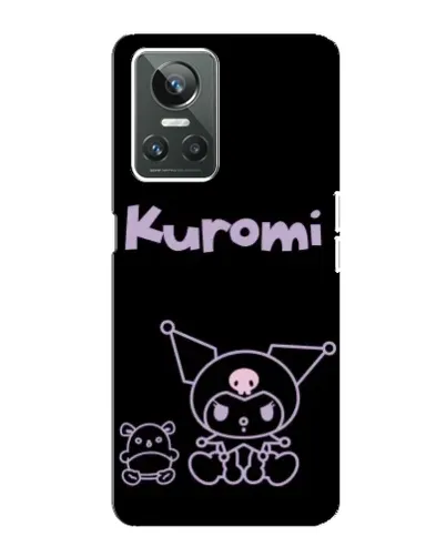 Чехол для Realme GT Neo 3 с картинкой «Kuromi — черный минимализм»