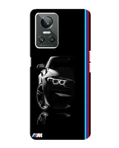 Чехол для Realme GT Neo 3 с картинкой «Силуэт BMW в темноте»